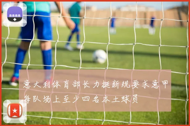 意大利体育部长力挺新规要求意甲每队场上至少四名本土球员